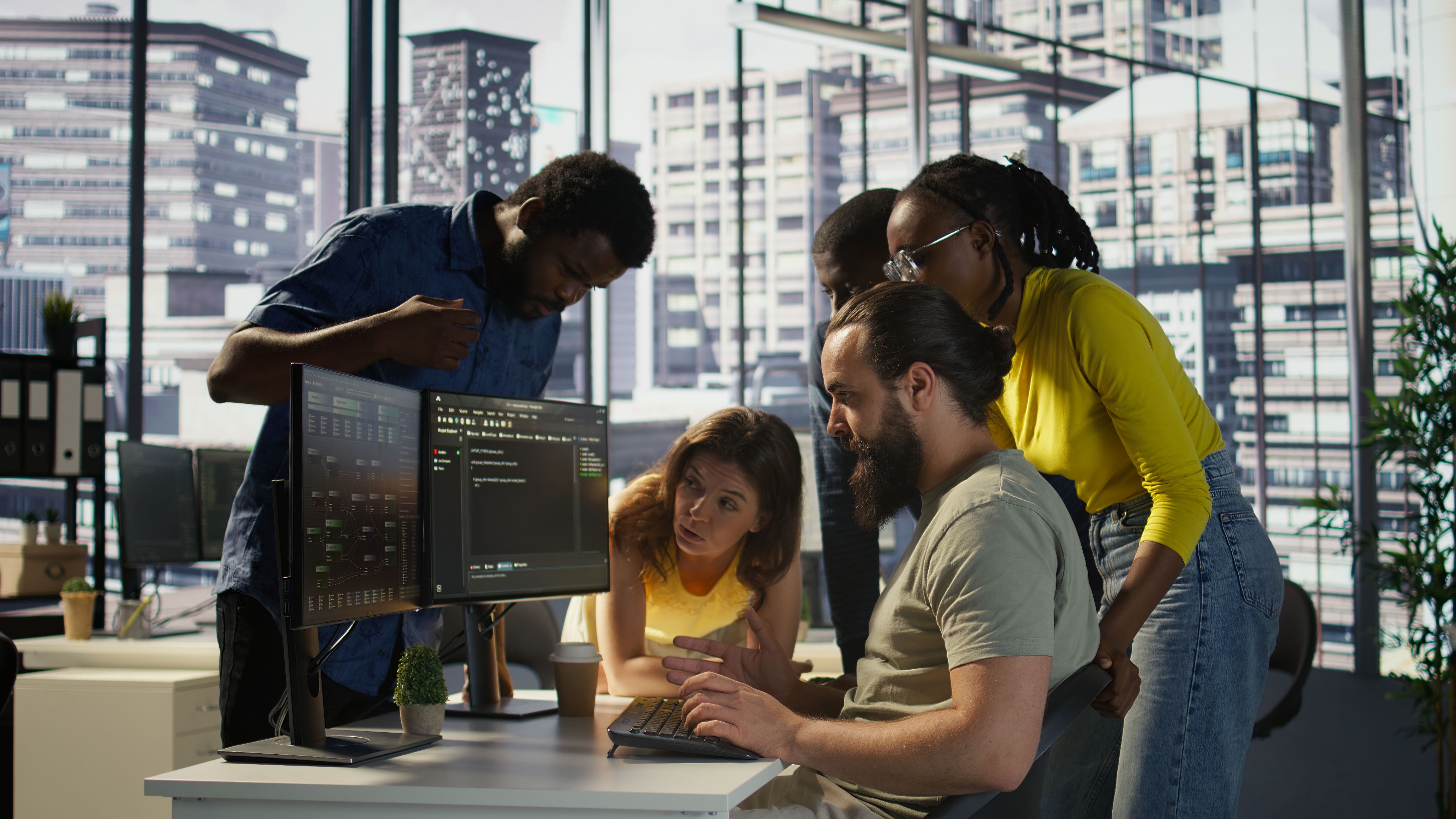 Équipe professionnelle travaillant ensemble - bannière d’accueil
